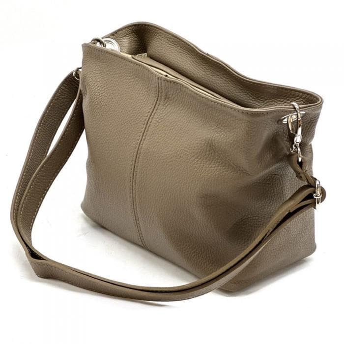 Urban Chic Tote, Super Soft Leather, Tote/Crossbody/Shoulder Bag in Taupe. Gift With Purchase, Free Shipping.