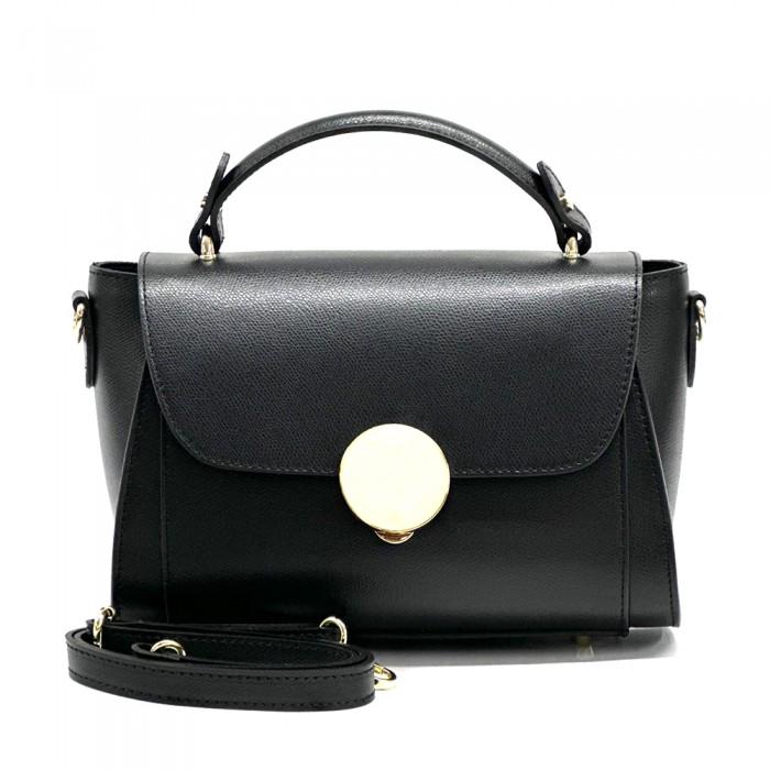 Saffiano Leather Saddle Bag Made in Italy, Free Shipping