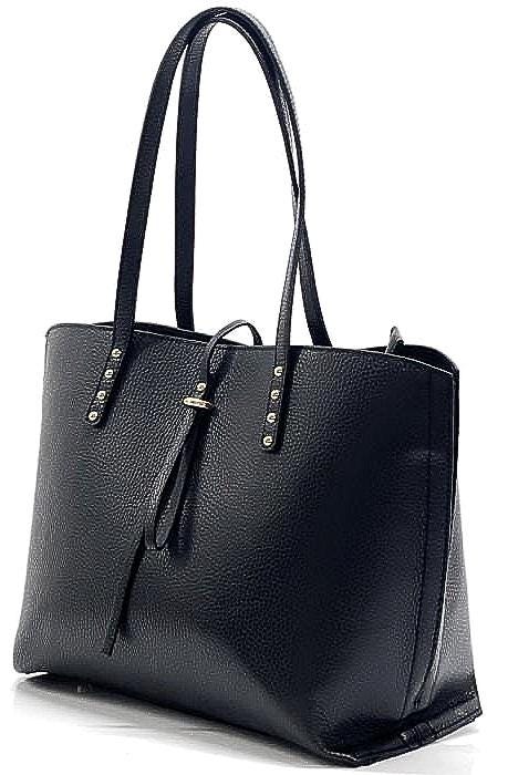 Classic Shopping Tote, Pebbled Leather for All Seasons! Handmade in Italy, Free Shipping