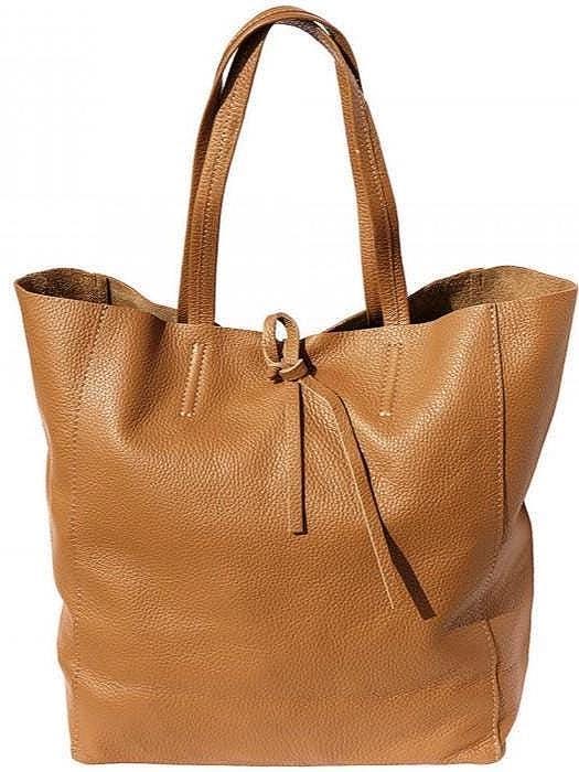 Essential Leather Tote in Hot Pink, Tan or Creme. Handmade in Italy, Free Shipping to the US