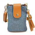 Raffia and Leather Crossbody Bag, Made in Italy, Free Shipping