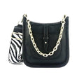 Classic Shoulder Bag with Chain and Adjustable Cloth Strap, Made in Italy, Free Shipping