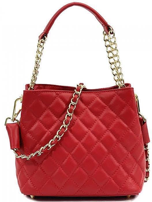 Quilted Leather Tote Bag, Made in Italy, Free Shipping