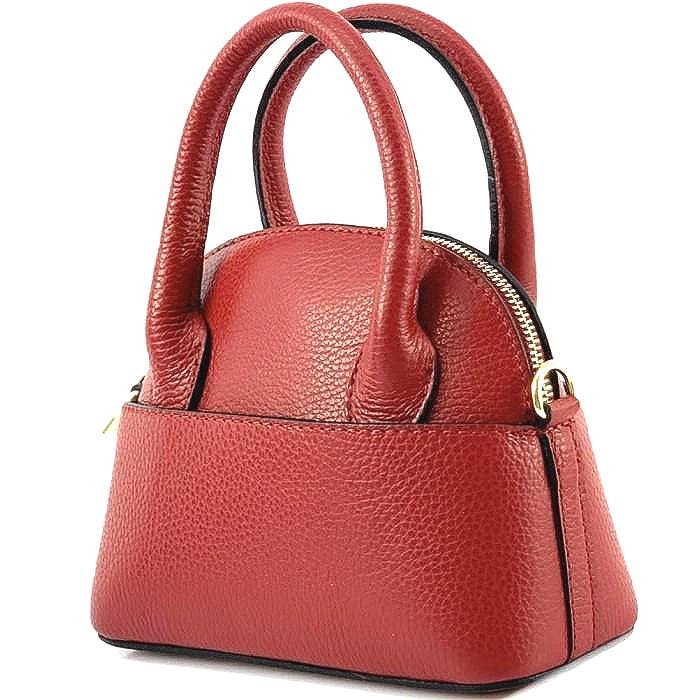 Mini Shell Shape Bag, Pebbled Leather, Handmade Italy, Free Shipping