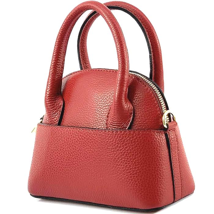Mini Shell Shape Bag, Pebbled Leather, Handmade Italy, Free Shipping
