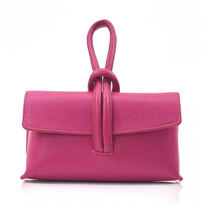 Convertible Leather Clutch Crossbody: Handmade Italian Designer Bag
