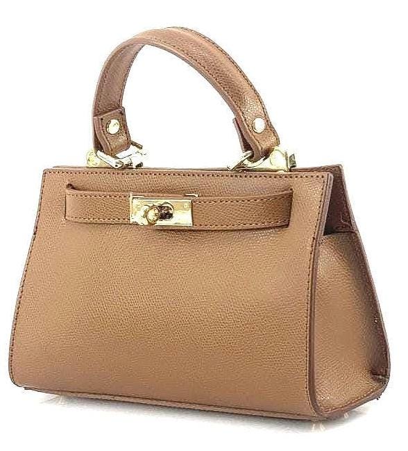 Classic Handbag in Burgundy Hue in Pebbled Leather