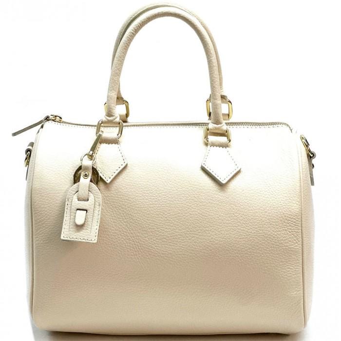 Full Grain, Pebbled Leather Speedy Bag, Handmade in Italy, Free Shipping