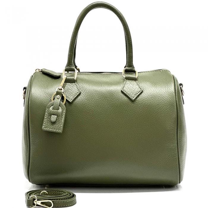 Full Grain, Pebbled Leather Speedy Bag, Handmade in Italy, Free Shipping