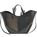 Pebbled Leather Tote Bag plus Pouch, Handmade in Italy, Free Shipping to US
