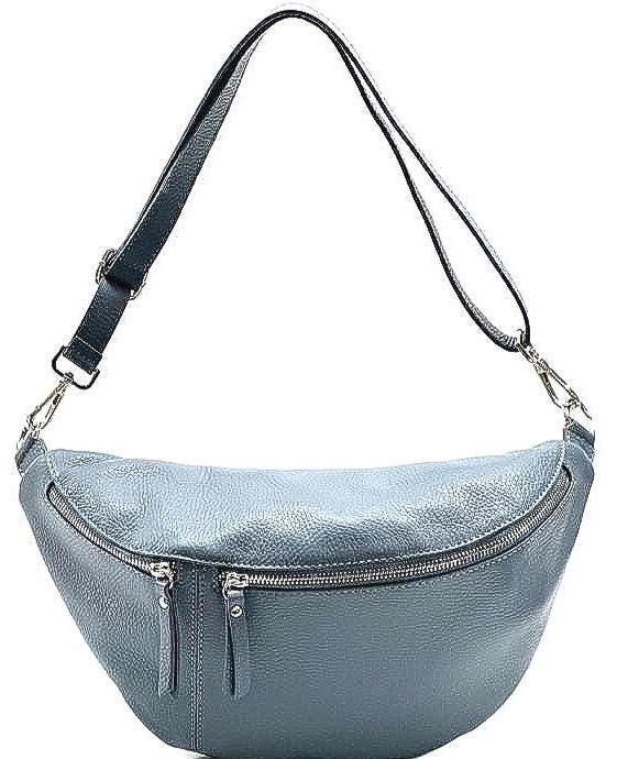 Essential Sling "Bum Bag" Pouch, Pebbled Leather, Handmade in Italy, Free Shipping to the US