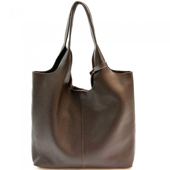 Handmade Italian Leather Tote Bag with Pouch