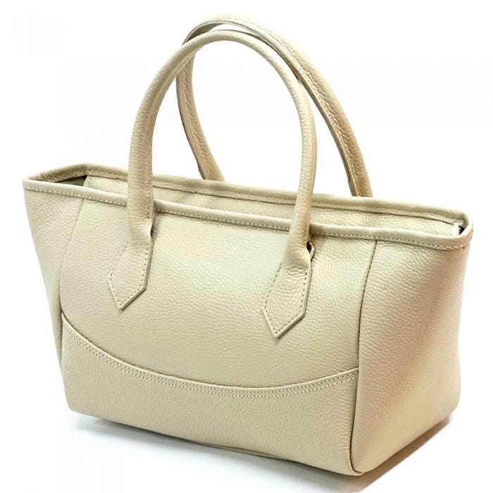 Handmade Italian Leather Tote Bag with Keychain