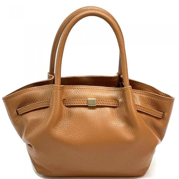 Handmade Soft Pebbled Leather Tote Bag: Italian Artisan Quality