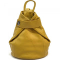 Pebbled Leather Rucksack/Shoulder Bag - Handmade in Italy
