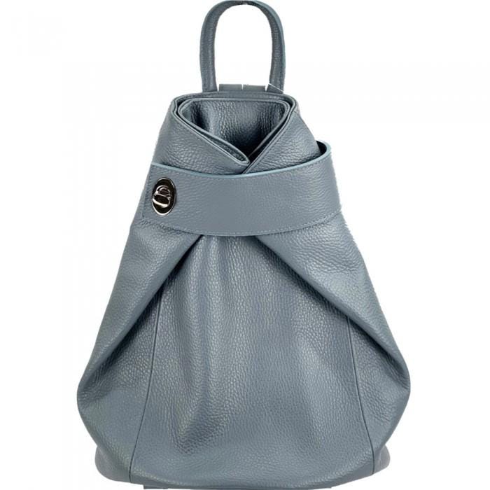 Pebbled Leather Rucksack/Shoulder Bag - Handmade in Italy