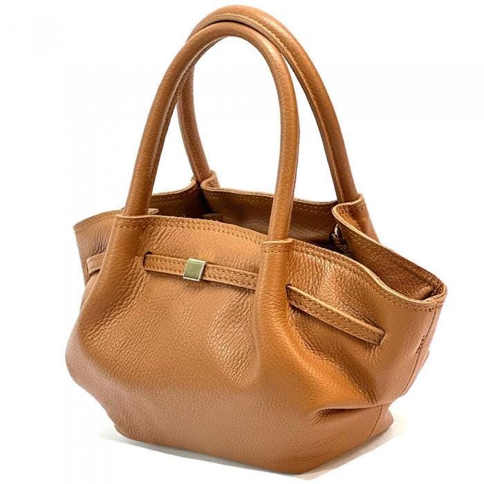 Handmade Soft Pebbled Leather Tote Bag: Italian Artisan Quality