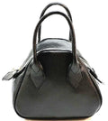 Mini Pebbled Leather Bowling Bag: Italian Handcrafted Handbag